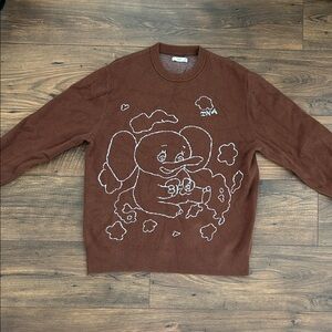 TNA Brown Elephant Crewneck Sweater
